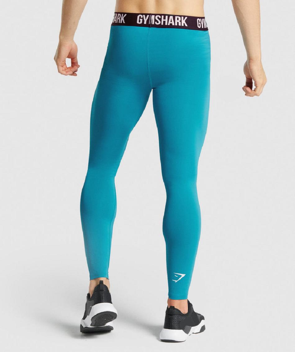 Leggins Gymshark Element Baselayer Hombre Azules | CO 3939MQZ